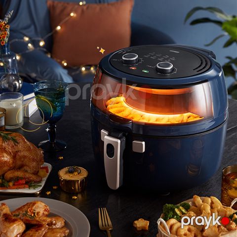 Sokany Elektrikli Peşəkar Air Fryer Blue 1800W Gücündə Professional İkiqat Paslanmaz Polad 8L Fritöz — Bakı
