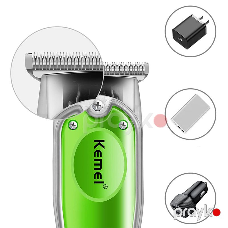 Kemei Kişilər Üçün Simsiz LED Saç Saqqal Kəsmə Makinası Professional USB Hızlı Şarj Saç Saqqal Təraş Maşını — Usturalar, trimmerler və epilyatorlar, Bakı (4)