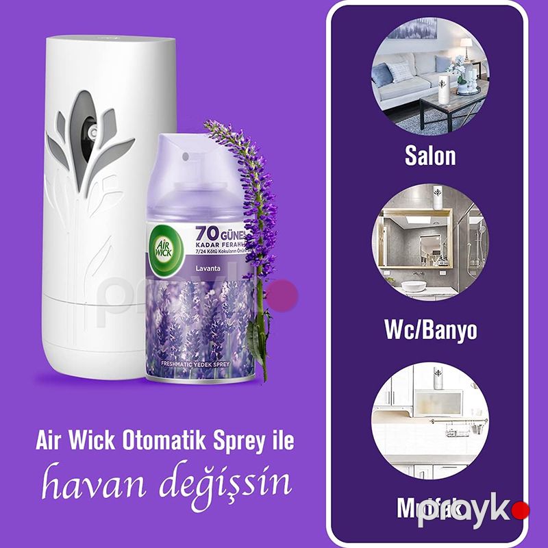 Air Wick Lavanta Oda Sprey 250 ml Reckitt Air Wick Freshmatic Lavanta Yedek Sprey — Mallar, Bakı (4)