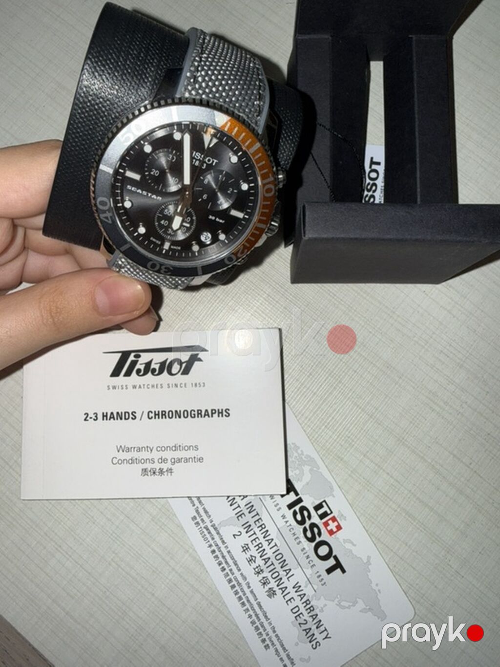 Tissot Seastar 1000 Chronograph – orijinal qutusu və brend kitabçası — Qol saatları, Bakı (5)