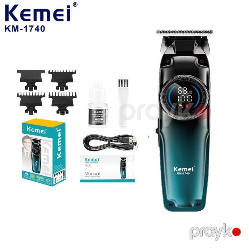Kemei KM-1740 - Trimmer Saç Baxımı üçün Saç Kəsici Maşın 6800RPM 5W Güclü Saç Kəsicisi — Usturalar, trimmerler və epilyatorlar, Bakı (4)