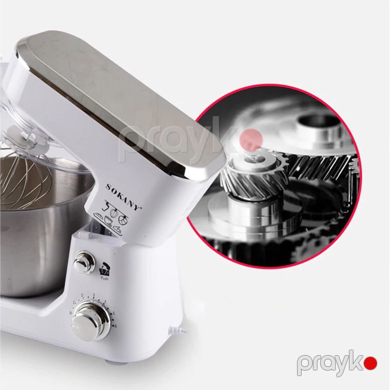 Sokany SC-209 Elektrikli Xəmir Yoğurma Maşını 800W Gücə Məxsus 6 Pilləli Mətbəx Üçün Protativ Xamır Yoğurma Maşını 4L — Blenderlər, xırdalayanlar və mikserlər, Bakı (6)