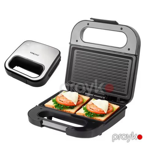 Sokany SK-BBQ-132 Elektrikli Toster Sendviç İzgara Hazırlayan Toster 800W — Bakı
