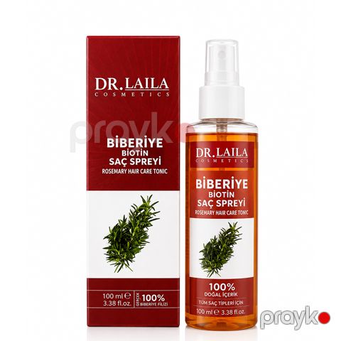 Dr. Laila Cosmetics Biberiye Biotin Saç Spreyi 100 ml – Rosemary Hair Care Tonic Saç Tökməsinə Qarşı Baxım Spreyi — Bakı
