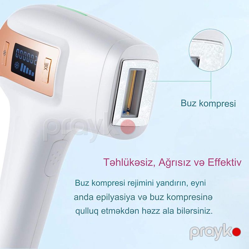 Tumakou Effektiv Daimi IPL Epilyasiyası Professional Intense Pulsed Light (IPL) Üz və Bədən Daimi IPL Epilyasiya Cihazı 500.000 İşıq İmpuls — Usturalar, trimmerler və epilyatorlar, Bakı (2)