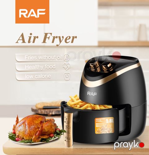 RAF R.5232b Hava Frütözü Yapışmaz Səth 5.8L Böyük Tutumlu Manual İdarəetmə 1500W — Bakı