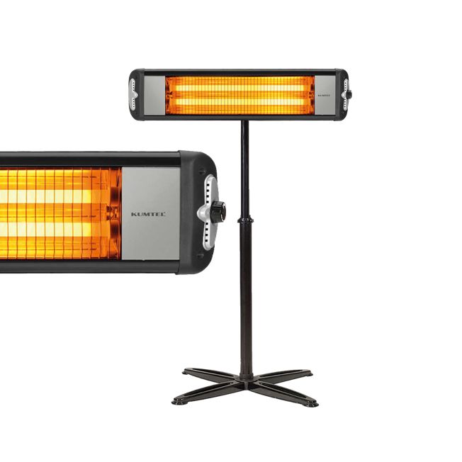 Qızdırıcı Kumtel Dx-25 Twinray Ayaqlı İki Spirallı İnfraqırmızı Qızdırıcı 2500 W — Isıtıcılar və isı ventilatorları, Bakı (3)