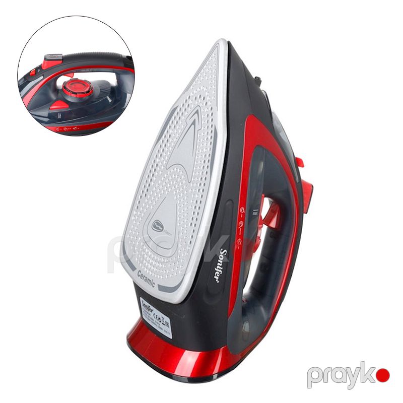 Sonifer SF-9065 Elektrikli 2200W Yapışmayan Altlıq Ağır Buxarlı Ütü Güclü Buxar Özəlliyi İlə Peşəkar Masaüstü Buxar Ütüsü 2200 Vt — Ev texnikası, Bakı (2)