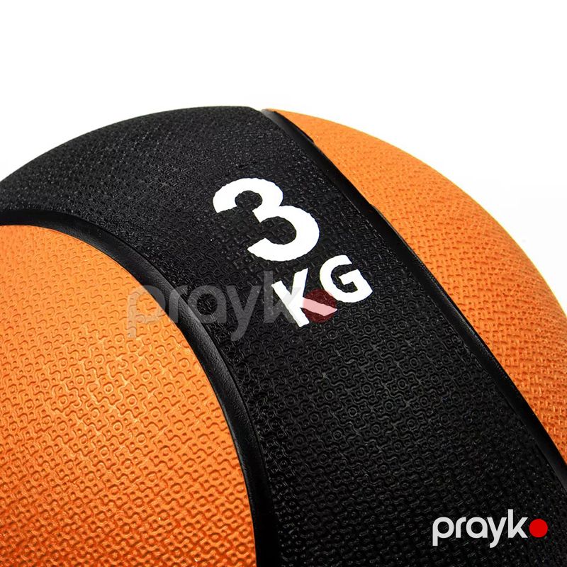 Fitness topu rezin tibb topu fitness ağırlıq topları bel qarın reabilitasiyası təlimi üçün 3 kq medicine ball — Fitness və yoqa, Bakı (2)