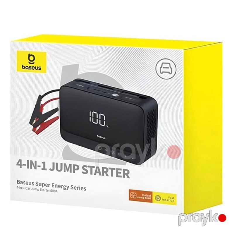 LED Displey 4-in-1 Powerbank Car Jump Starter Baseus Super Energy 600A Powerbank Avtomobil Hava Nasosu — Ehtiyat hissələri və aksesuarlar, Bakı (6)
