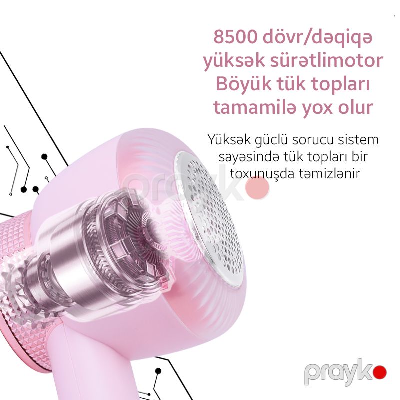 Kemei KM-167 - Tiftik Təmizləyici Parça Sviter Tımizləmə Maşını 3 Ötürücülü Yüksək Sürətli Tiftik Təmizləyicisi — Mallar, Bakı (5)