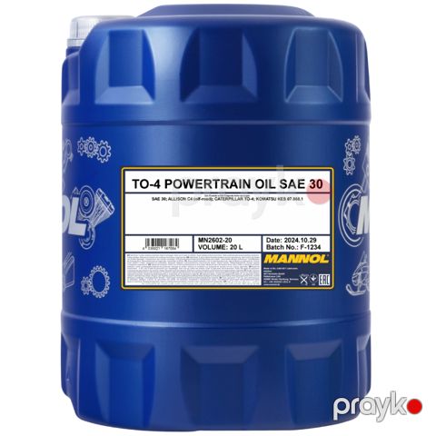 Sürətlər qutusu üçün yağ Mannol TO-4 SAE 30 2602 20 lt — Bakı
