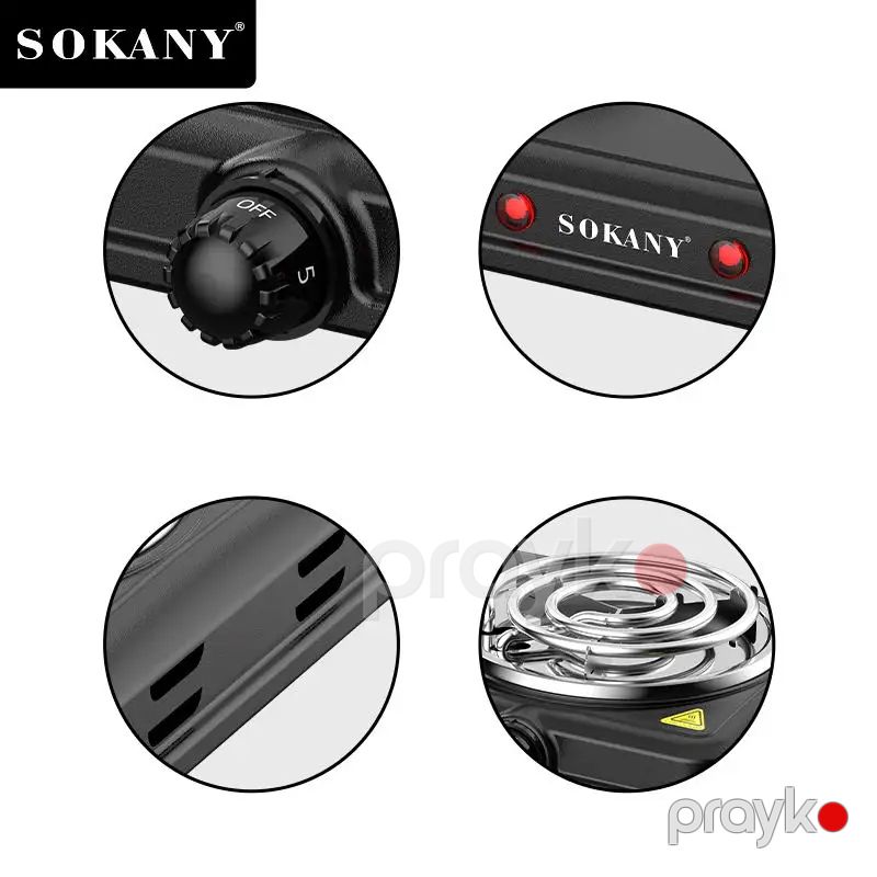 Sokany SK-5110 Çoxfunksiyalı Elektrikli İki Ocaqlı Qızdırıcı Soba Plitə 2000W — Plitələr, Bakı (4)