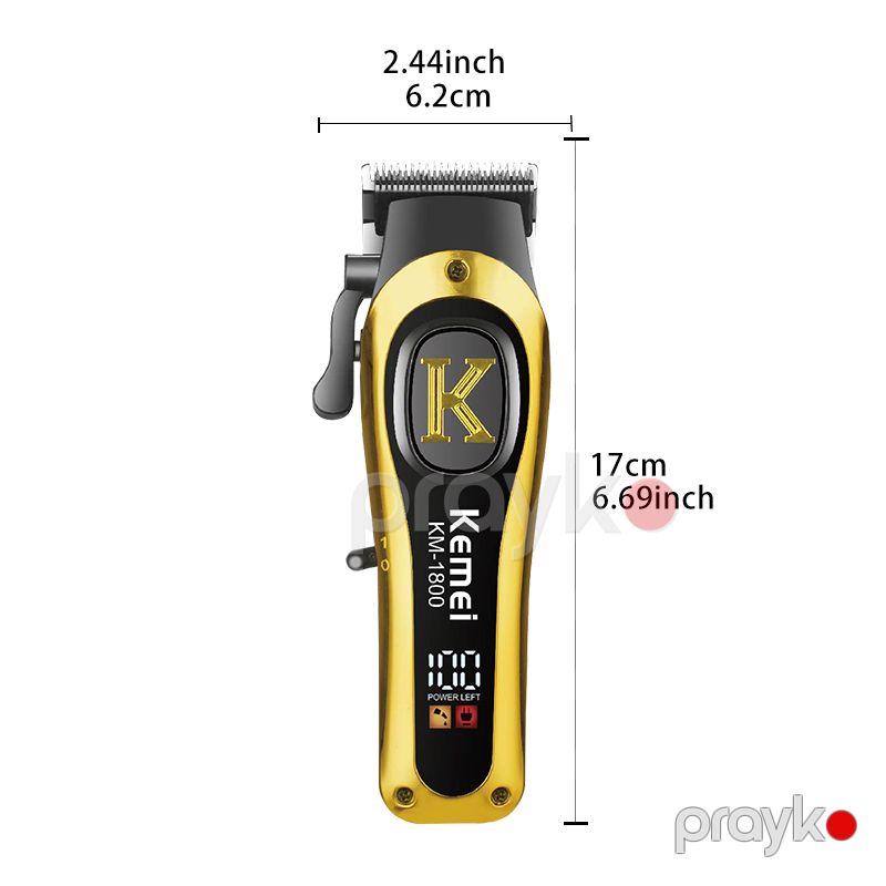 Kemei Km-1800 - Trimmer 2000mAh Uzunömürlü Li-batareyalı 5800RPM Sürətli Motorlu Saç Kəsicisi Peşəkar Tənzimlənən Paslanmayan Bıçaqlı Trimmer — Usturalar, trimmerler və epilyatorlar, Bakı (4)
