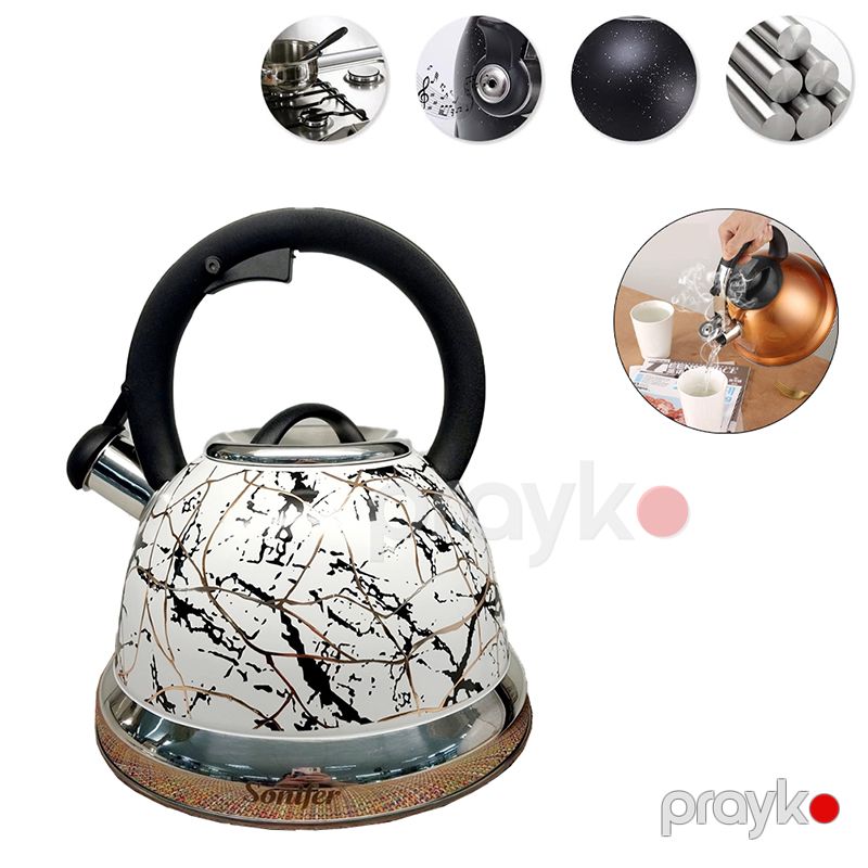 Sonifer SF-2516 Paslanmayan Polad Böyük Tutumlu Polad Çaydan 3.5L Tutumlu İnduksiya Çaydanı — Çaynikler və qəhvə qabları, Bakı (2)
