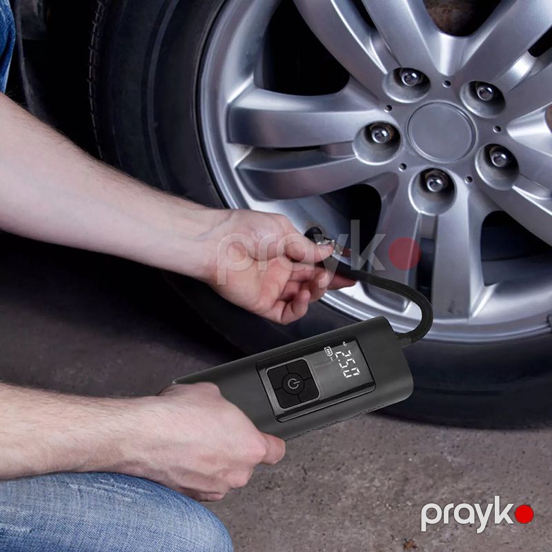 Avtomobil Velosipedi Motosiklet Topu üçün 12V Simsiz Avtomobil Nasos LED Təkər Pompası Portativ Hava Kompressoru USB Şarj cihazı — İdman, hobi, istirahət, Bakı (3)