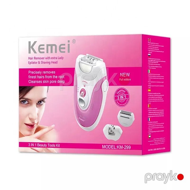 Kemei KM-299 - Epilyator 3-ü 1-də Epilyator Elektrikli Qadın Tük Qırxma Trimmeri Bikini Ayaqları Bədən Epilyatoru — Usturalar, trimmerler və epilyatorlar, Bakı (6)
