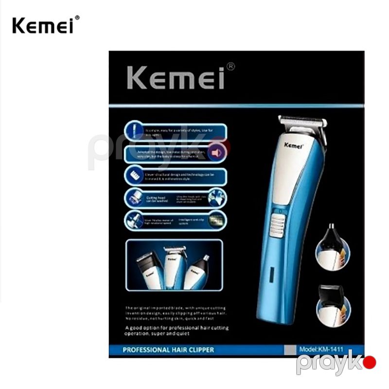 Kemei KM-1411 Saç və Saqqal Kəsmək Üçün Trimmer Saç Kəsici Peşəkar Simsiz Saç və Saqqal Kəsici — Usturalar, trimmerler və epilyatorlar, Bakı (2)