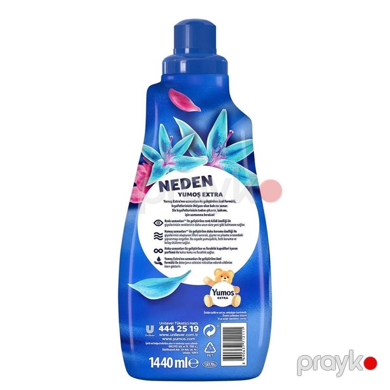 Yumoş Extra Konsantre Çamaşır Yumuşatıcısı Lilyum 1440 ML 60 Yıkama Geyim Yumuşadıcı Ətirli — Mallar, Bakı (4)