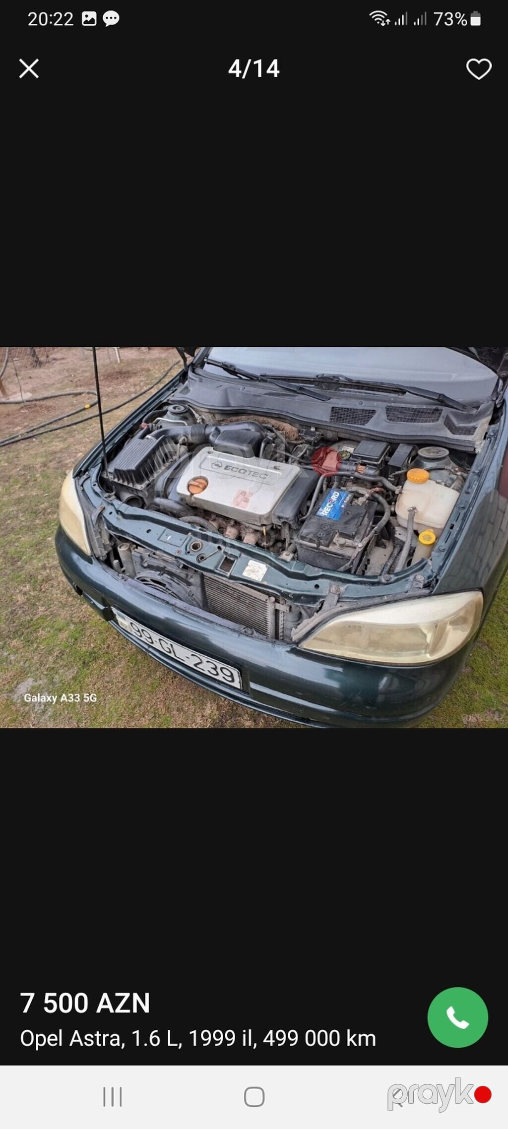 Opel Astra: 1.6 l 1999 il Universal 99-GL-239 — Avtomobillər, Mehdiabad (6)