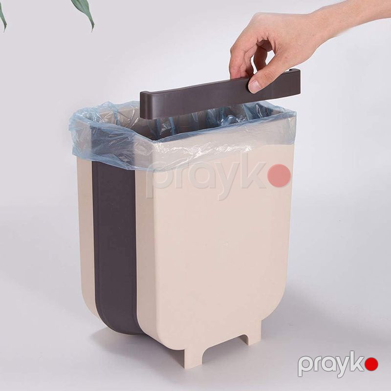 Mətbəx Üçün 2 Ədəd Yüksək Keyfiyyətli Qatlana Bilən Protativ Zibil Qutusu 9L Tutuma Malik Plastik Rəngli Zibil Qutusu — Mallar, Bakı (2)