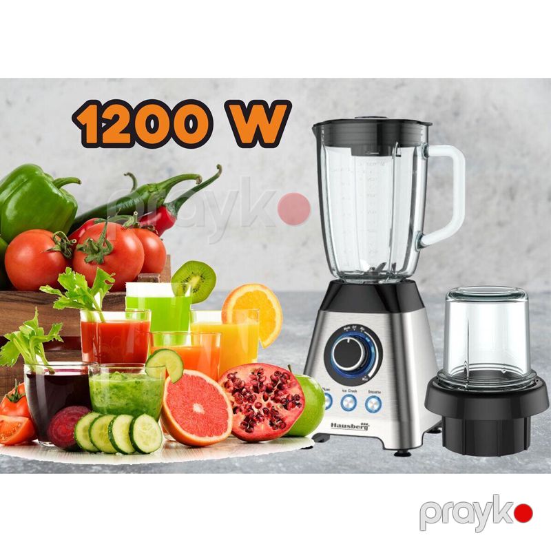 Hausberg HB-7764 - Blender, İki Sürətli, Şüşə Qab 1.8 L, 1200W Güc — Blenderlər, xırdalayanlar və mikserlər, Bakı (4)