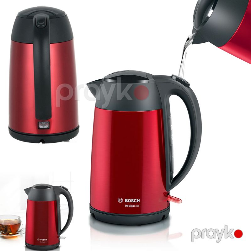 Bosch TWK3P424 Elektrik Çaydanı 1,7 L Tutumlu Qırmızı 2400 Vt Gücündə Su İsidici Çaydan Bosch Çaydanı Red — Elektrik çaydanları və termoslar, Bakı (4)