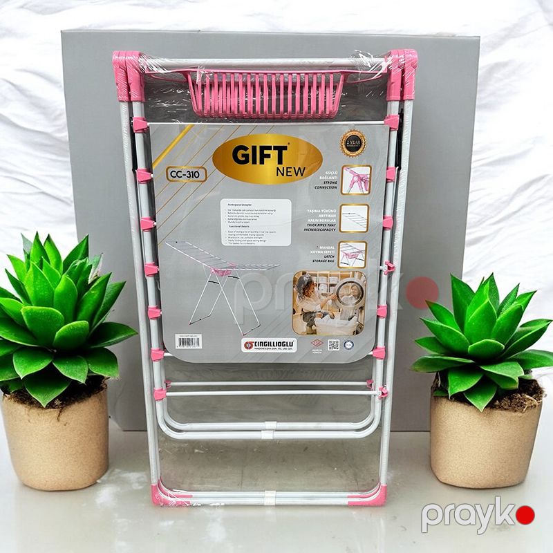 Gift NEW CC-310 Paltar Asilqanı Çəhrayı Rengli Kəpənək Qurutmalıq Gift New Cingillioglu Paltar Qurutma Asılqanı — Mallar, Bakı (7)