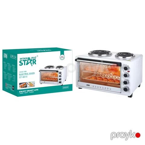 Wınnıng Star ST-9615 Çoxfunksiyalı Elektrikli Mətbəx Sobası Qril Çörək Pizza Hazırlamaq Üçün Soba — Bakı