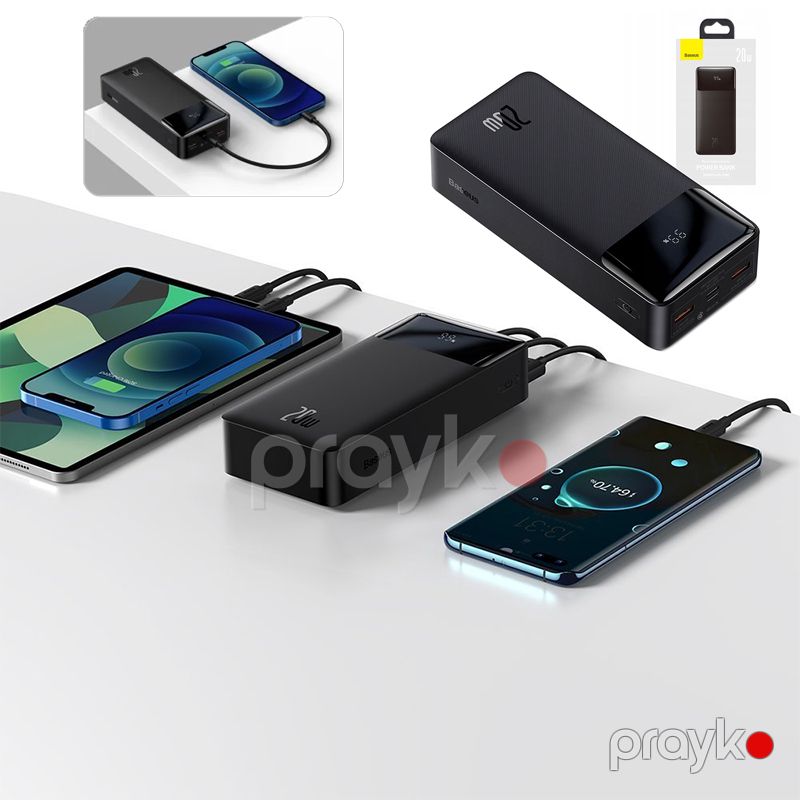Baseus Bipow Digital Display PPDML-N01 30000 mAh,Black Digital Display 20W Powerbank — Telefonlar və qadjetlər, Bakı (3)