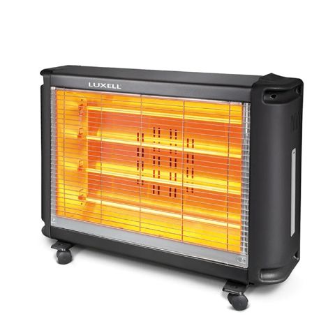 Luxell LX-2811 Elektrikli Qızdırıcı 4 Kvars Borulu Döşəmə Qızdırıcısı Şömine İnfraqırmızı Luxell Qızdırıcısı Kumtel — Bakı