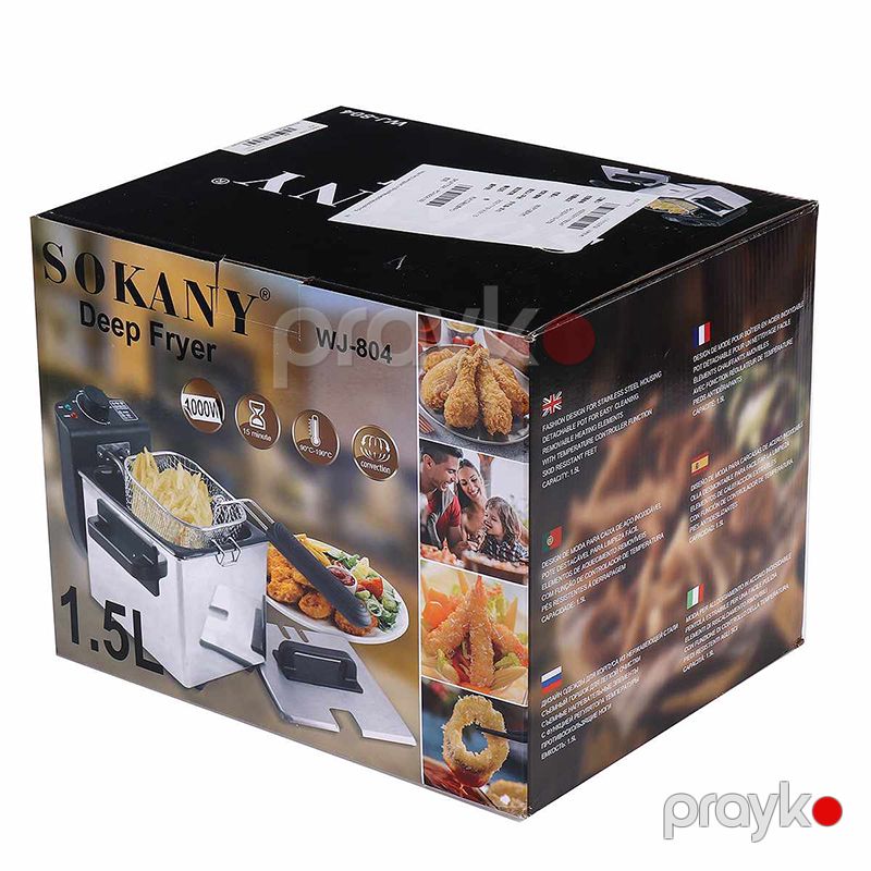 Sokany WJ-804 Fritöz Elektrikli Qızartma Sobası Termostat Fri Aparatı — Soba və qrillər, Bakı (8)