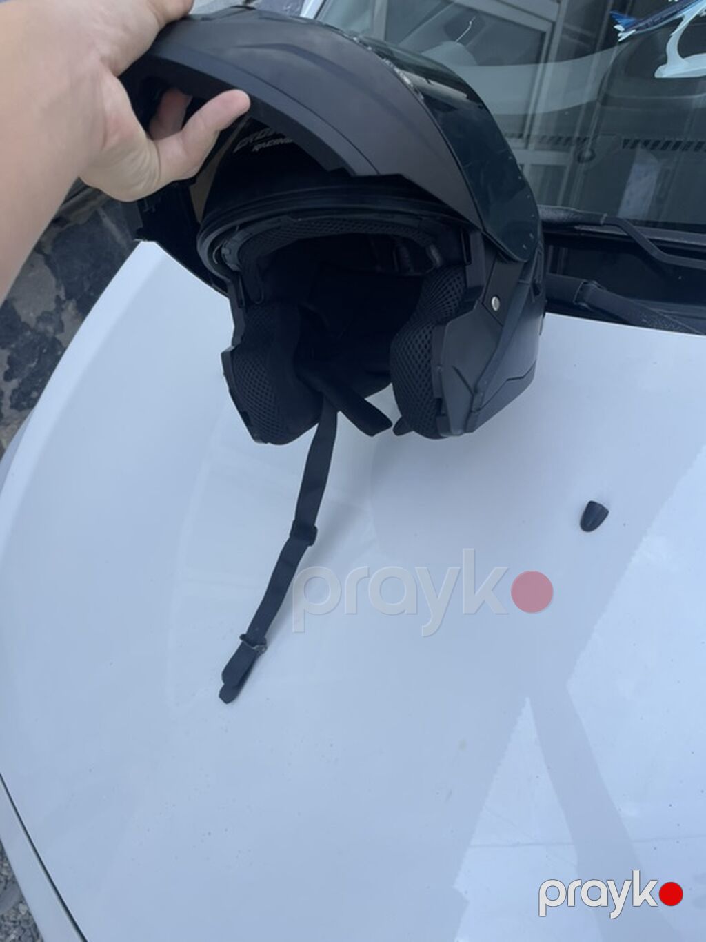 Crown Racing moto dəbilqəsi – modular (açılıb-bağlanan çənə hissəli) — Motosiklet geyimi, Xudat (6)
