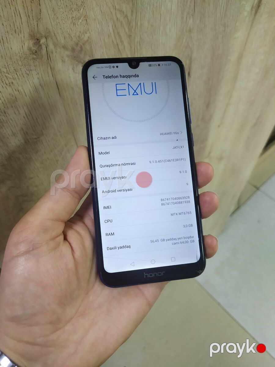 Huawei Y6s (2019) Orchid Blue 64GB/3GB — Smartfonlar, Bakı (6)
