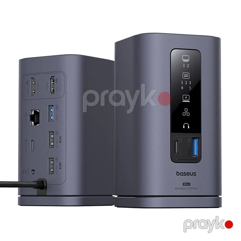 USB HUB Baseus Spacemate Series 10 in 1 MAC Docking Station Space Boz Reng — Elektronika, Bakı (7)