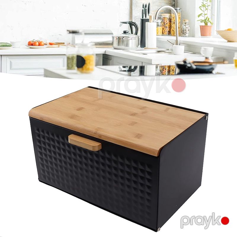 Bambu Çörək Qabı Bamboo Roll Böyük Tutumlu Premium Material Taxta Çörək Qabı Üst Qapaqlı Asan Giriş Vintage Dizaynı İlə Çörək Qabı — Qablar və mətbəx əşyaları, Bakı (5)
