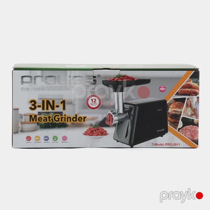 Proliss PRO-2811 Elektrikli Ətçəkən Maşın Paslanmaz Polad Ətçəkən Maşın 3200W — Digər mətbəx texnikası, Bakı (7)
