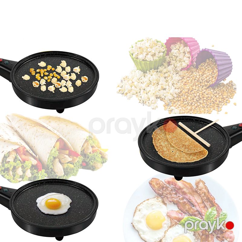 Sonifer SF-3046 3-ü 1-də Çoxfunksiyalı Mərmər Popkorn Pancake Yumurta Hazırlayan Tava Elektrikli Yüksək Keyfiyyətli Popkorn Tavası 800W — Digər mətbəx texnikası, Bakı (2)