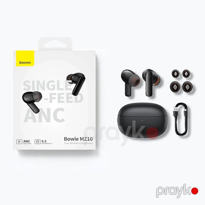 Baseus Bowie MZ10 Simsiz Qulaqlıq True Wireless Qulaqlıq Qara ANC Baseus MZ10 Simsiz Qulaqcıq — Telefonlar və qadjetlər, Bakı (6)
