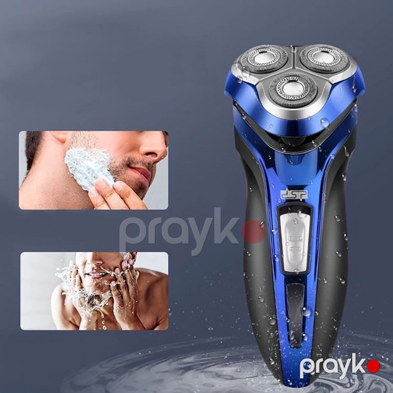 Peşəkar DSP Blue Elektrikli 3D Təraş Maşını 600mAH Kişilər Üçün Yaş və Quru Üz Saqqal Təraş Maşını — Usturalar, trimmerler və epilyatorlar, Bakı (4)