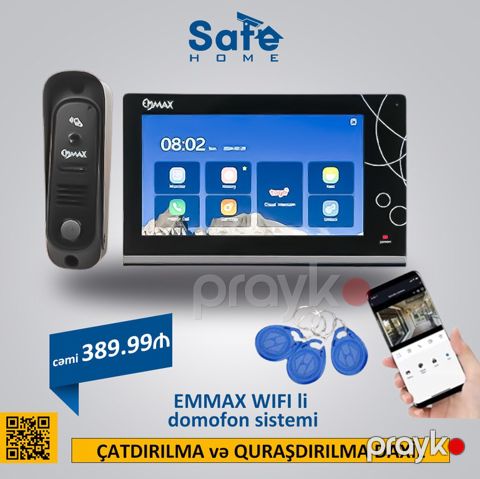 Domofon "Emmax J5 7inc Tuya Smart" — Bakı