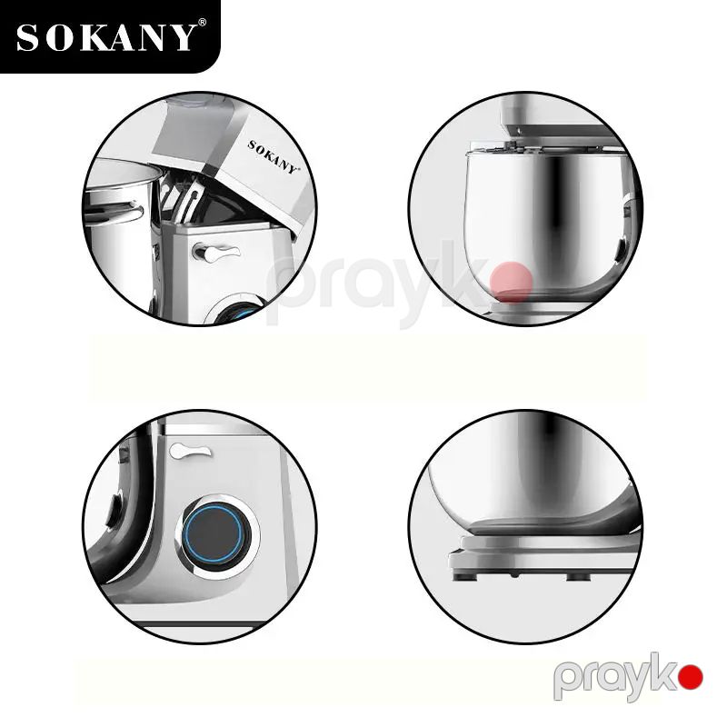 Sokany SK-269 Çoxfunksiyalı Mikser Xəmir Yoğuran Maşın Xəmir Qarışdıran 1700W — Blenderlər, xırdalayanlar və mikserlər, Bakı (4)