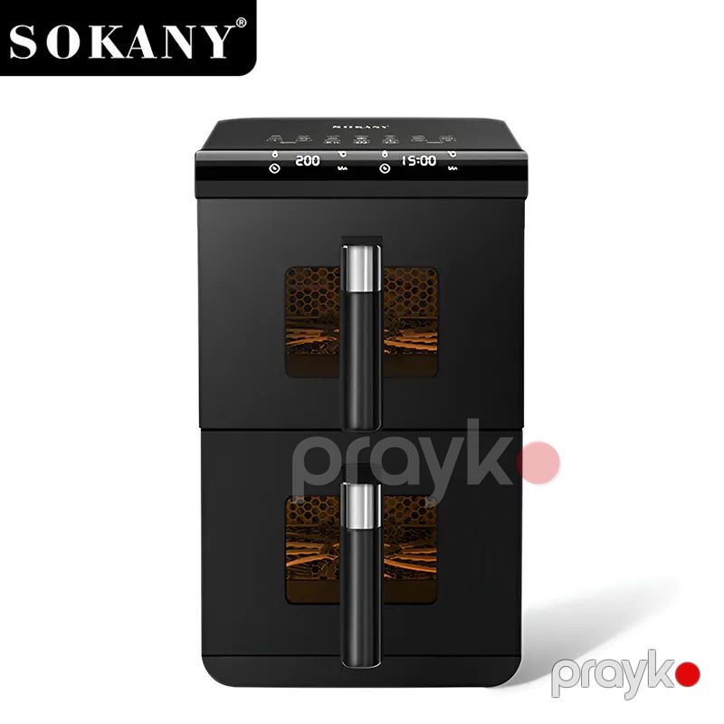 Sokany Airfryer SK-10084 12-13L ikiqat Hava Fritöz Soba Qara Rəqəmsal Displeyli ağıllı hava fritözü — Digər mətbəx texnikası, Bakı (4)