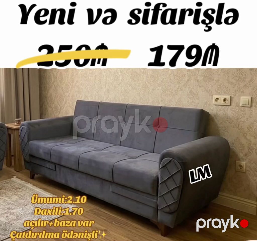 Divan Endirimlə Qiymət 179 Yeni və sifarişlə Kitab kimi — Divanlər, Bakı (3)