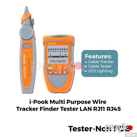I-pook PK65H Multi-Purpose Wire Tracker/Tester – LAN RJ11/RJ45 — Xırdalan