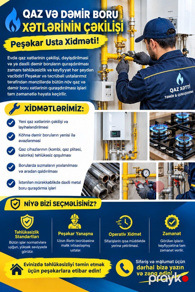 Qaz borularının cəkilməsi — Təmir və inşaat, Bakı (2)