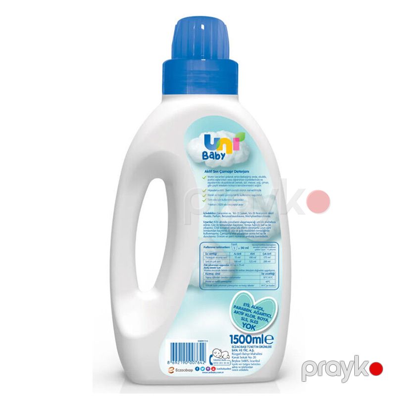 Uni Baby 1500 ml Bebek Aktif Sıvı Çamaşır Deterjanı 1500 ml Rengli və Ağlar Üçün Çamaşır Deterjanı — Mallar, Bakı (3)