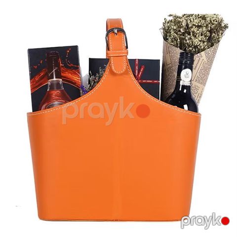 Qısa tutacaqlı çanta prm_001, süni dəri, narıncı — Bakı