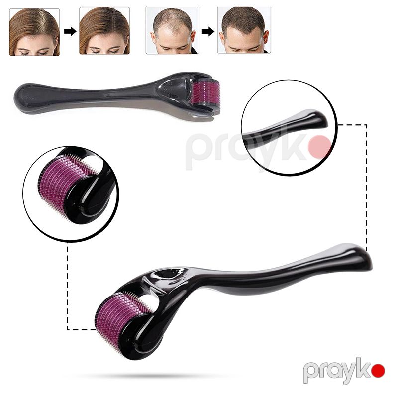 Derma Roller System Saç Dökülməsi Qırışlar Üçün Dəriyə Qulluq Aləti Mikropunktur İğneli Üzə Qulluq Aləti Bənövşəyi — Saç qayığı, Bakı (6)