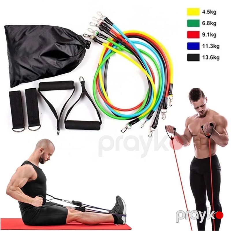 Fitnes Üçün Rezin Bantlar Dəsti Müqavimət Qrupları JT-003 5 Ədəd Rəngli Jqut Dəsti — İdman, hobi, istirahət, Bakı (3)